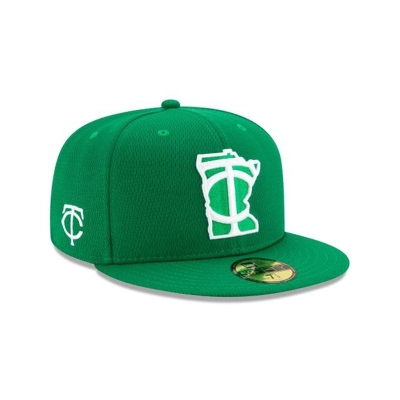 Green Minnesota Twins Hat - New Era MLB St Patricks Day 59FIFTY Fitted Caps USA4509362